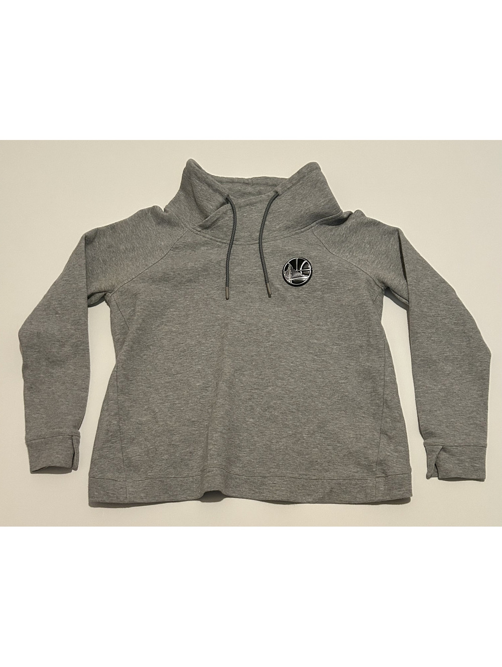 Levelwear Open Back Golden State Warriors Women's Medium Gray Sweater NBA Cotton